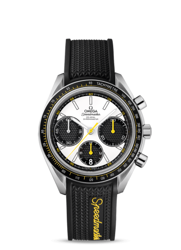 Omega Speedmaster Racing Co-Axial Chronograph Stainless Steel / Silver-Yellow / Rubber